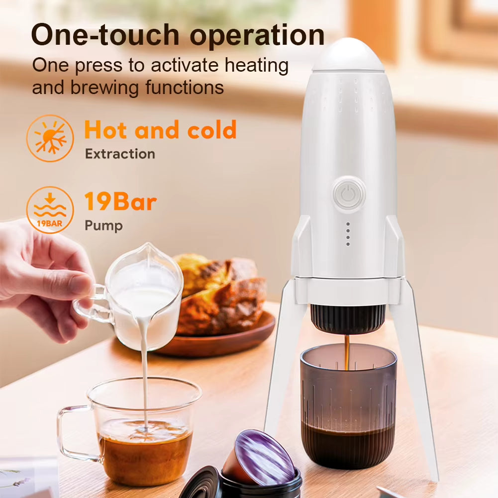 Explore the Future of Coffee with Our Multifunctional 3-In-1 Electric Espresso Maker - Perfect for On-the-Go Brewing!