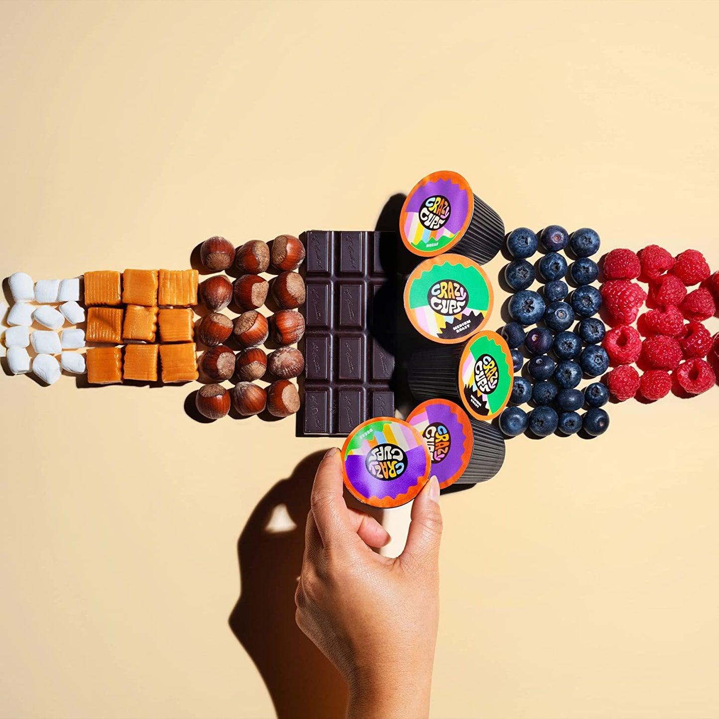 Flavored Coffee Pods, Berries & Cream, Single Serve Keurig K Cups Machines, Hot or Iced & Medium Roast Coffee in Recyclable Pods, 22 Count (Pack of 1)