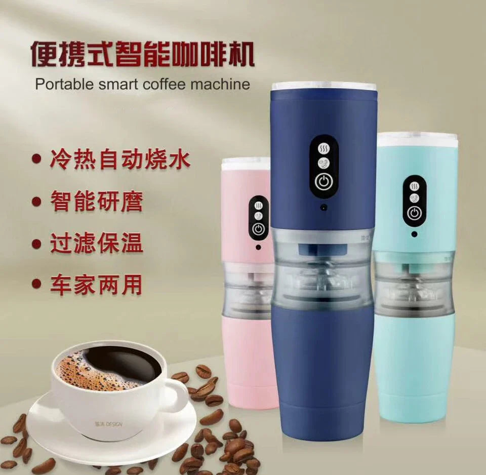 Pink Mini Travel Electric Portable Coffee Maker for Home and Car