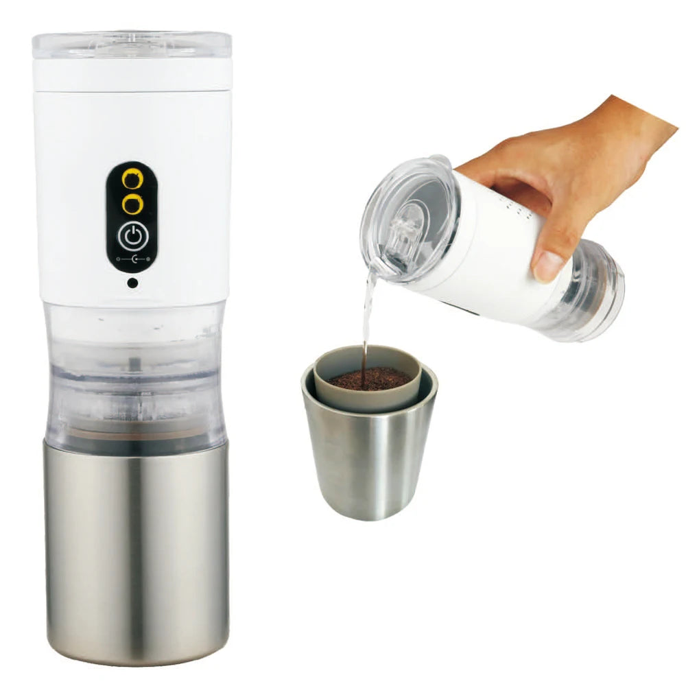 Pink Mini Travel Electric Portable Coffee Maker for Home and Car