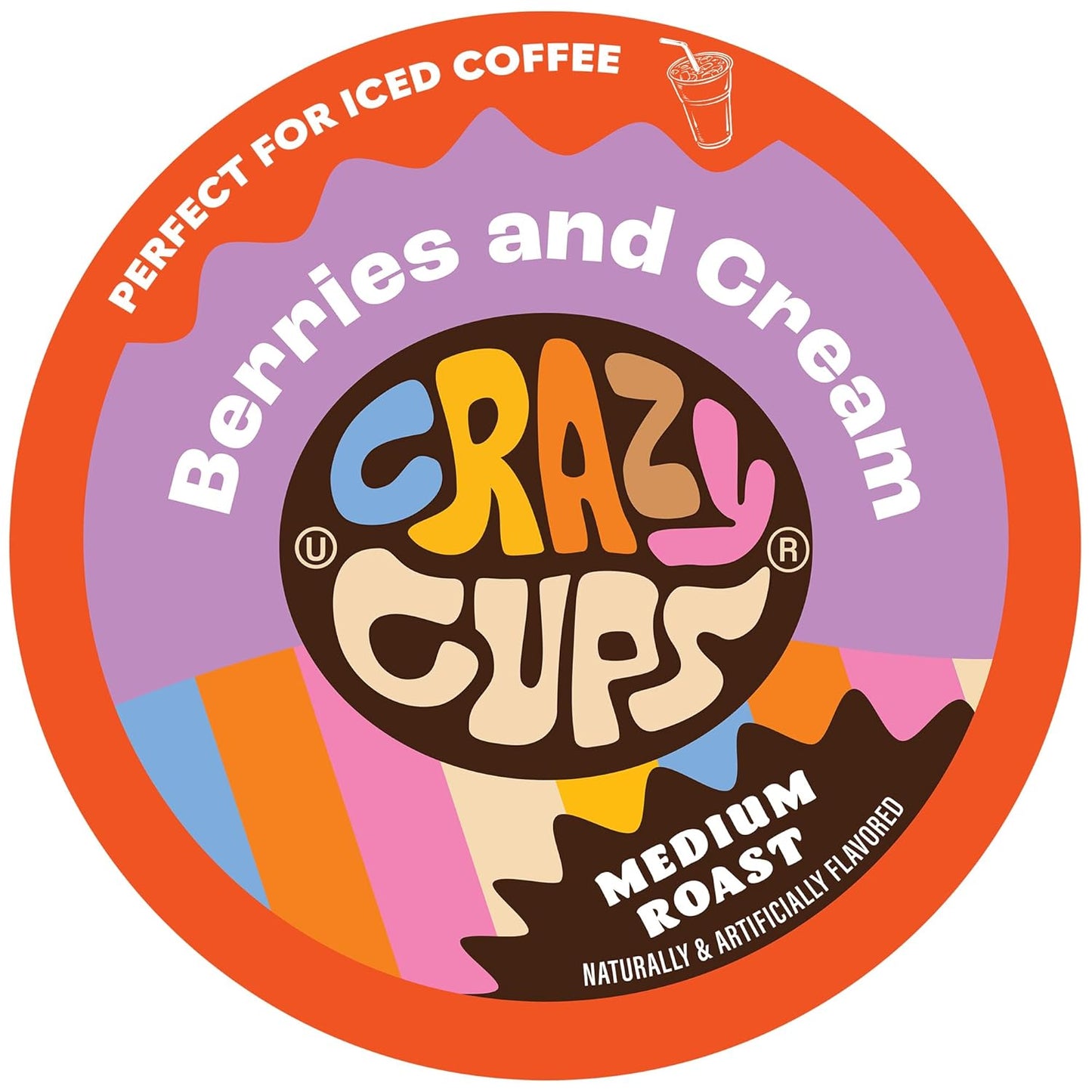Flavored Coffee Pods, Berries & Cream, Single Serve Keurig K Cups Machines, Hot or Iced & Medium Roast Coffee in Recyclable Pods, 22 Count (Pack of 1)