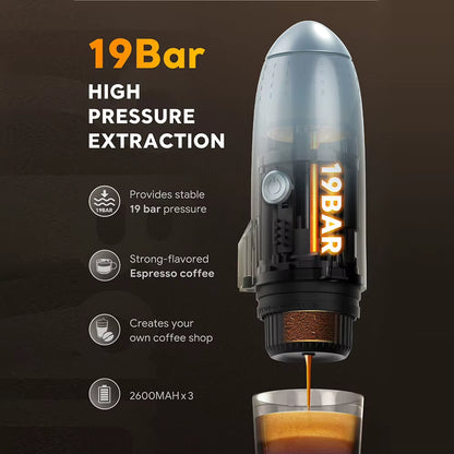 Explore the Future of Coffee with Our Multifunctional 3-In-1 Electric Espresso Maker - Perfect for On-the-Go Brewing!