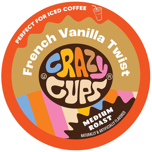 Flavored Coffee Pods, French Vanilla Twist, French Vanilla K Cups, Single Serve Coffee for Keurig K Cups Machines, Hot or Iced Coffee, Medium Roast Coffee in Recyclable Pods, 22 Count (Pack of 1)