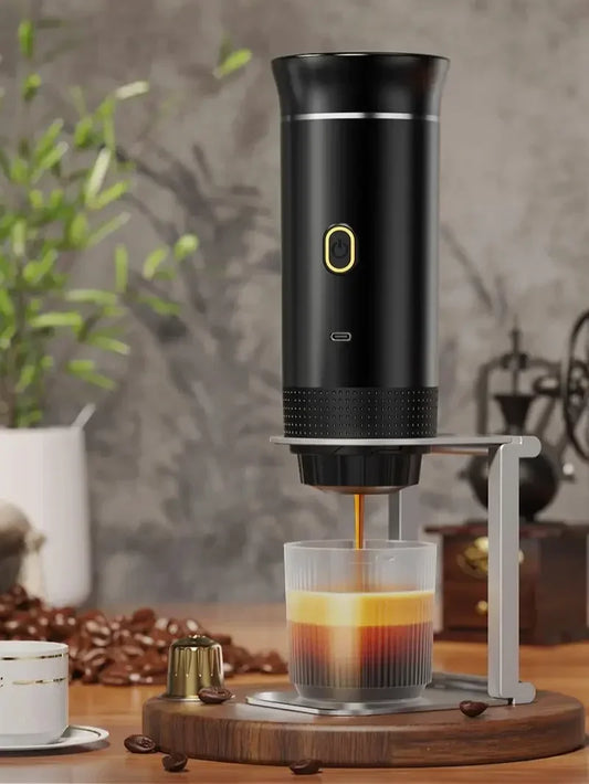 Brew Gourmet Espresso Anywhere: Wireless Portable Coffee Machine for Car & Home - 3-in-1 Travel Maker with 20 Bar Pressure