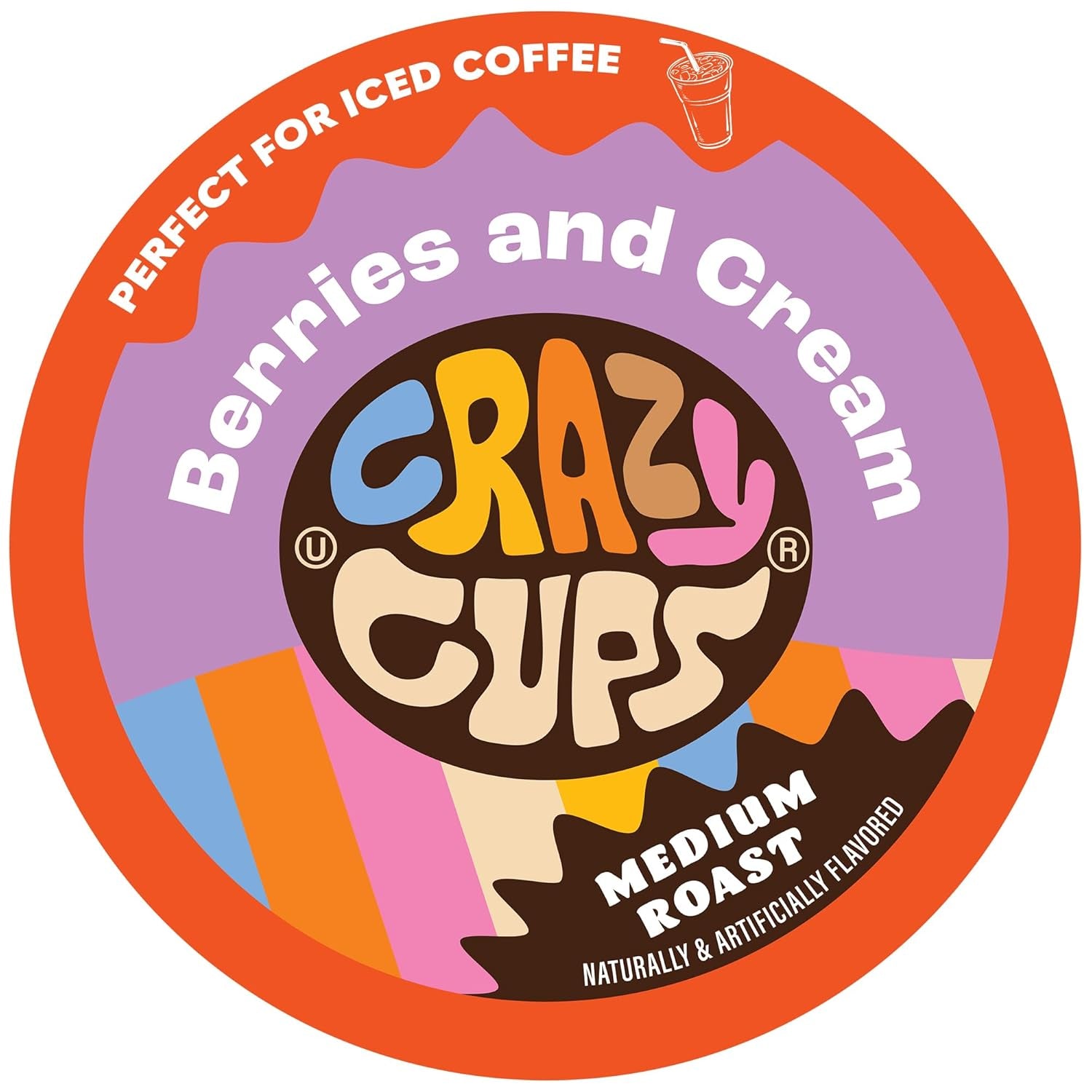 Flavored Coffee Pods, Berries & Cream, Single Serve Keurig K Cups Machines, Hot or Iced & Medium Roast Coffee in Recyclable Pods, 22 Count (Pack of 1)