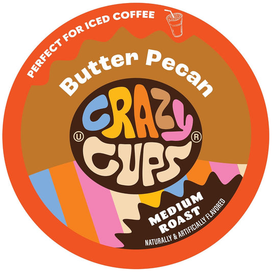 Flavored Coffee for Keurig K-Cup Machines, Butter Pecan Swirl, Hot or Iced Coffee, 22 Single Serve, Recyclable Pods(Pack of 1)